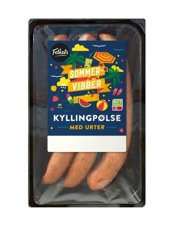 Kyllingpølse Urter 270g Folkets