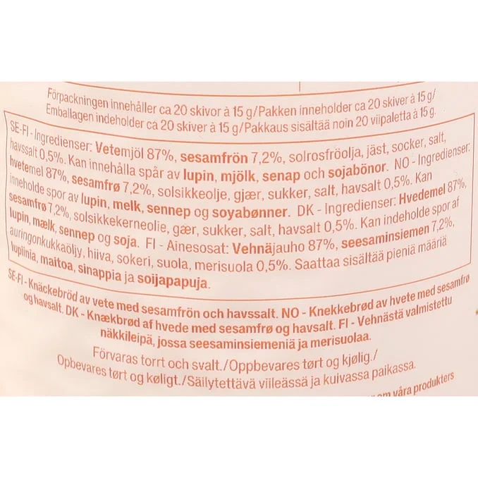 Knäckebröd Sesam & Havssalt