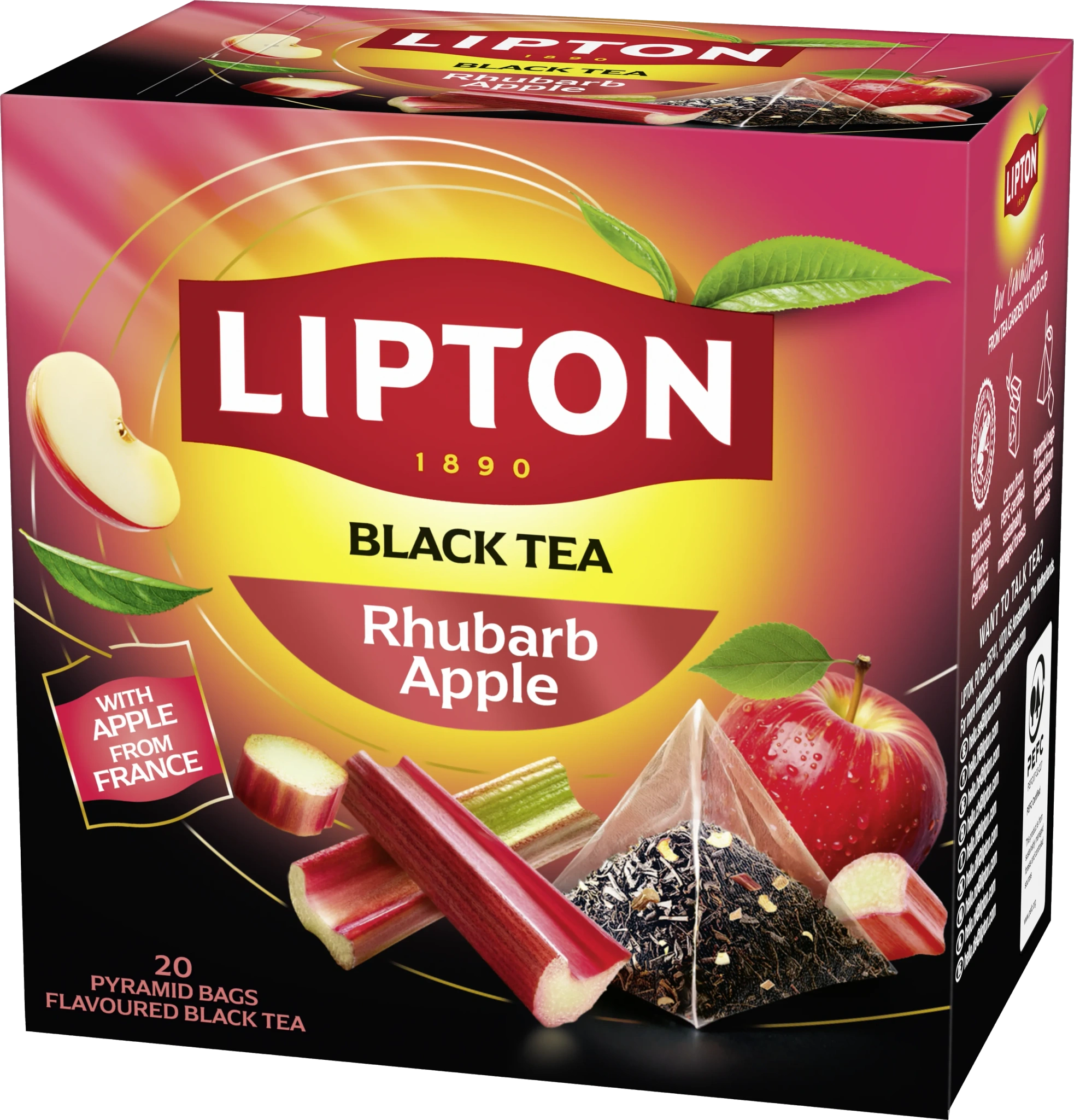 Svart te Rabarber & äpple 20-pack