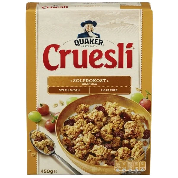Cruesli Solfrokost 450g Quaker