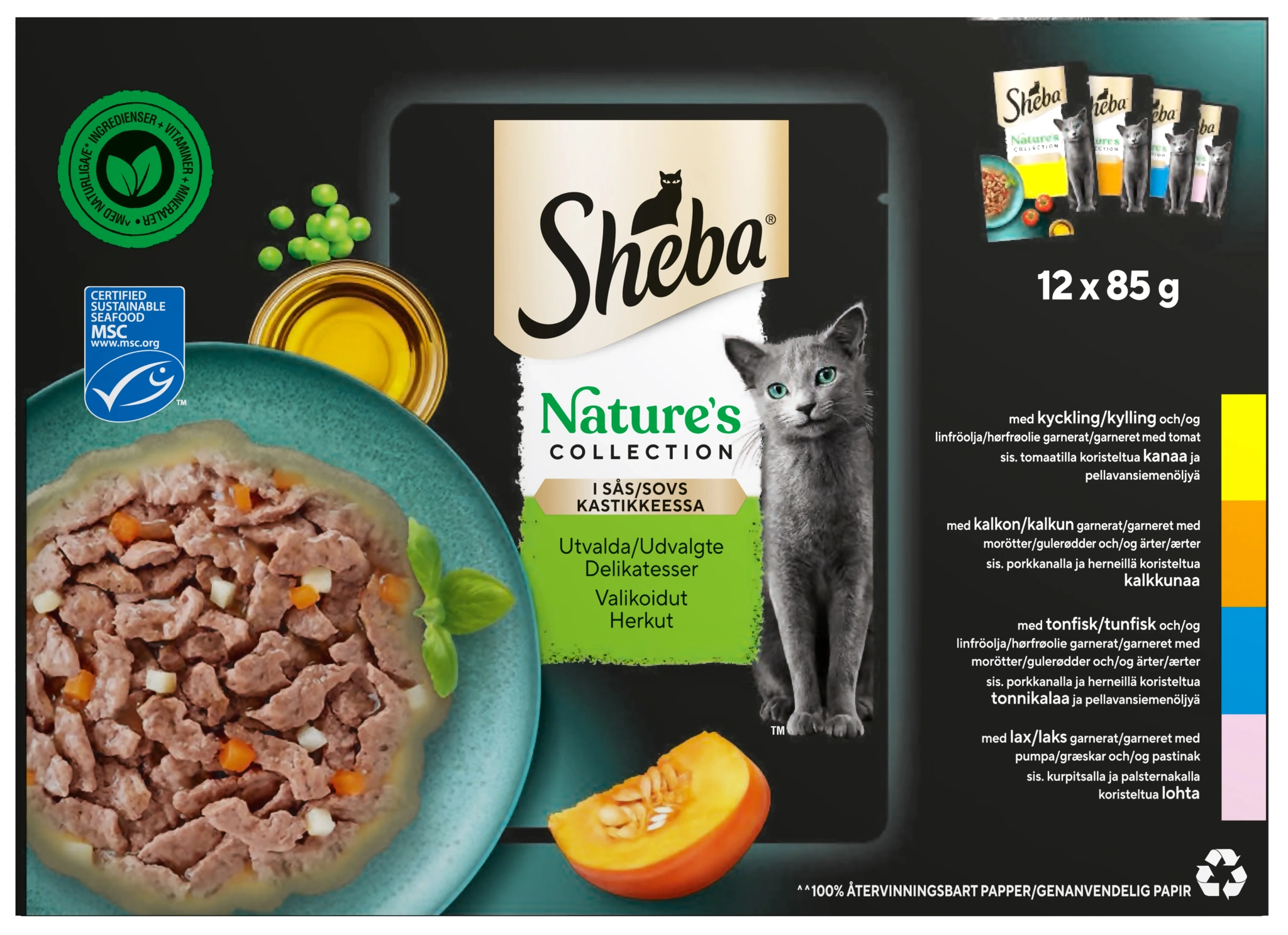 Kattmat Utvalda delikatesser i sås 12-pack