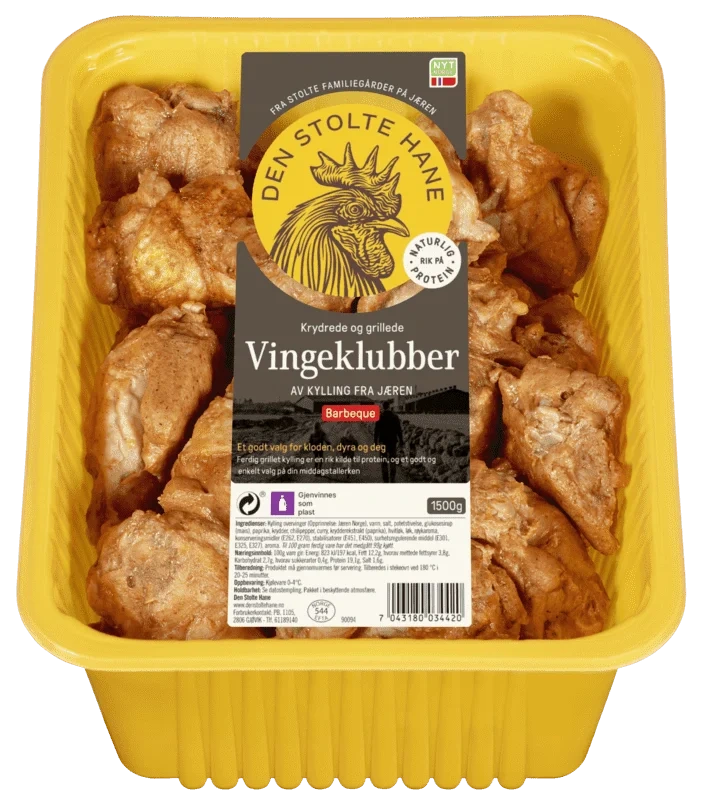 Den Stolte Hane Grillede Vingeklubber 1,5kg