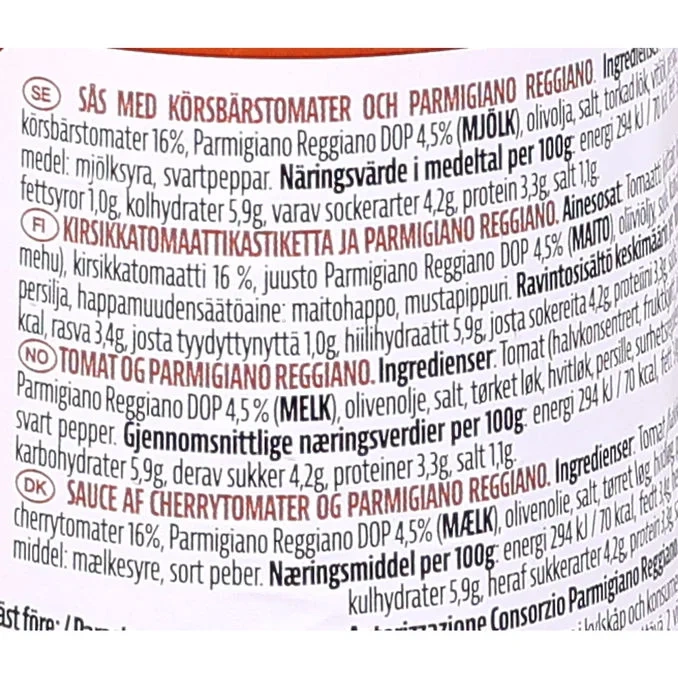 Pastasås Parmigiana