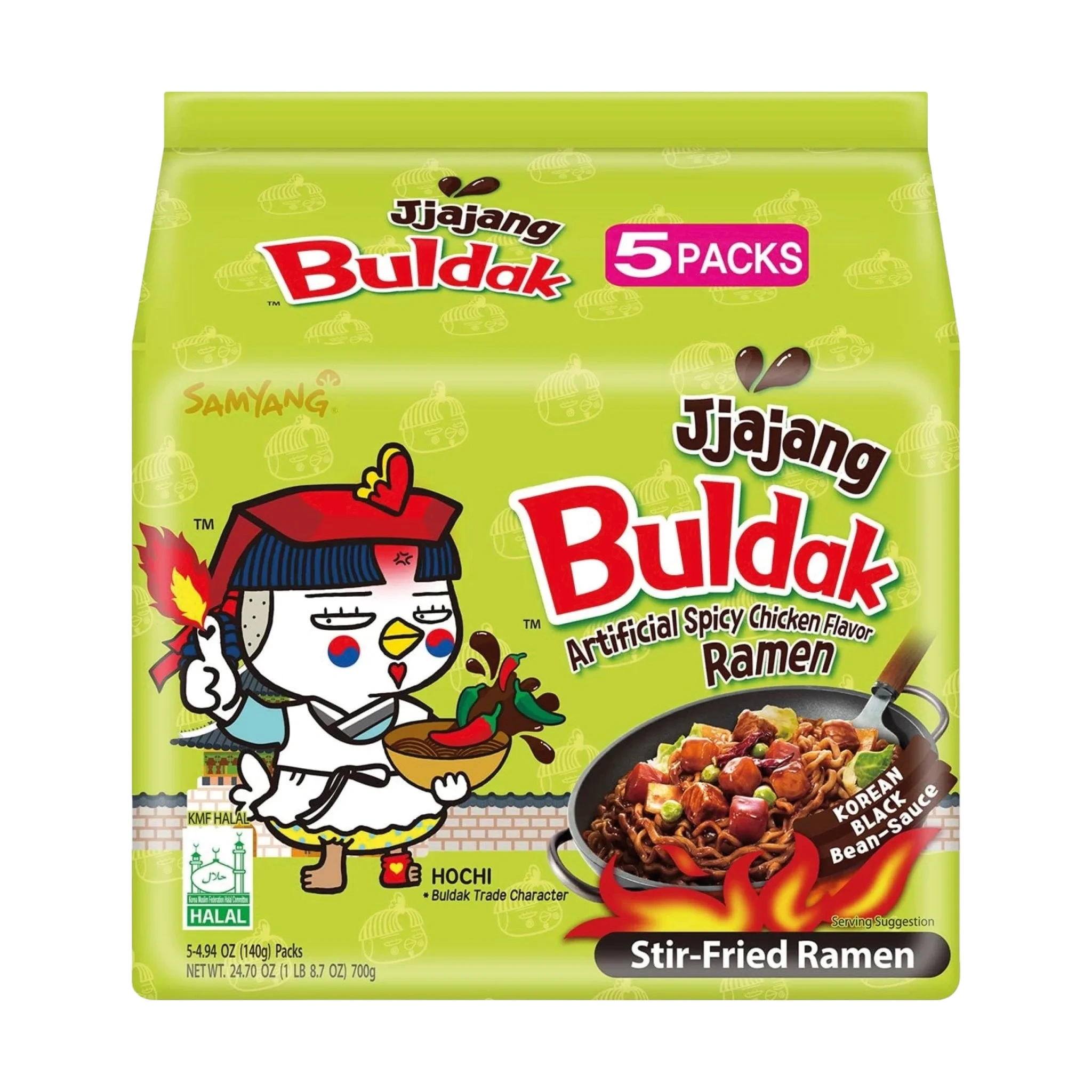 Hot Chicken Jjajang Buldak 5x140g Samyang