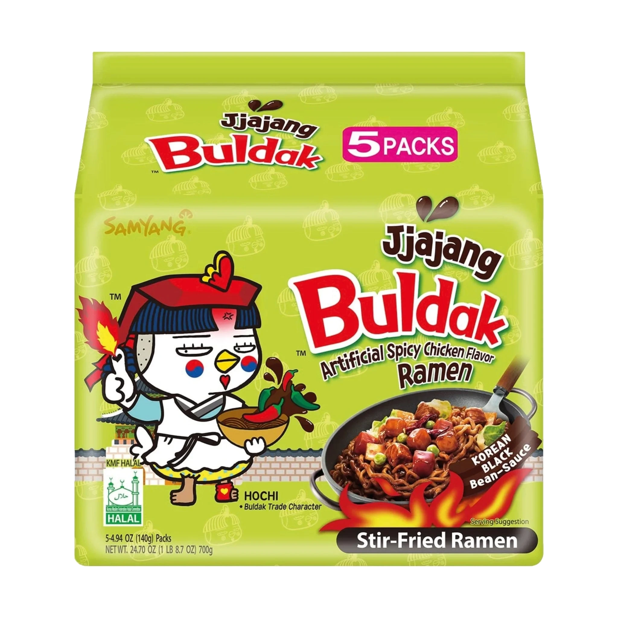 Hot Chicken Jjajang Buldak 5x140g Samyang