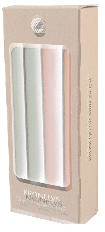 Moda Kronelys Stearin Høstmix 24cm 8pk