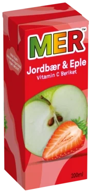 Mer Jordbær&Eple 0,2l