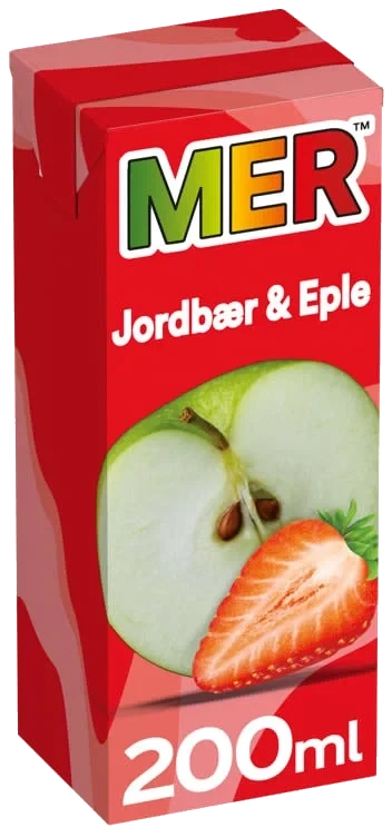 Mer Jordbær&Eple 0,2l