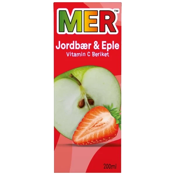 Mer Jordbær&Eple 0,2l