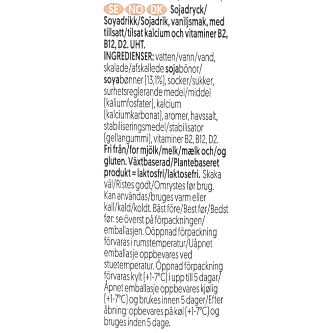 Sojadryck Vanilj Protein