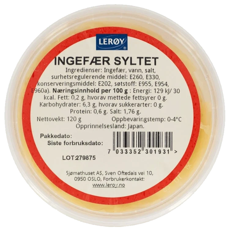 Ingefær Syltet 120g Lerøy