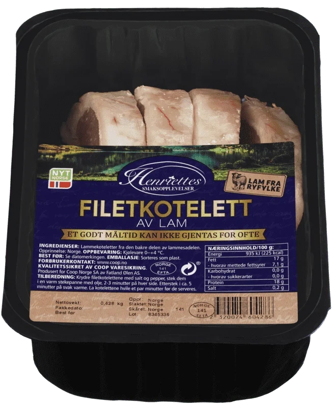 Henriettes Filetkotelett av Lam ca 400g
