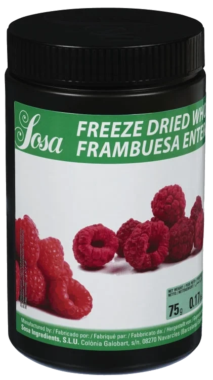 Bringebær Hele Frysetørket 75g Sosa