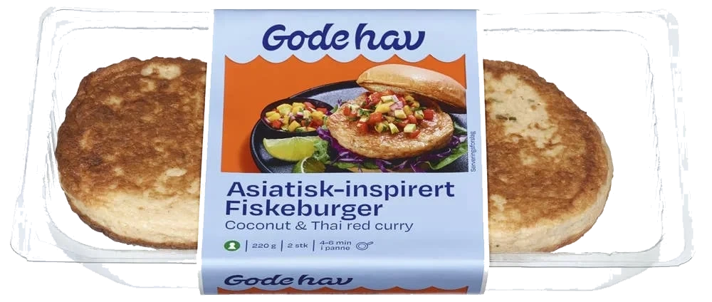 Asia fiskeburger kokos & thai red curry
