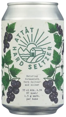 Attåt hard seltzer solbær 4,5% 330 ml boks