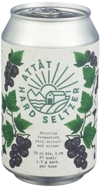 Attåt hard seltzer solbær 4,5% 330 ml boks