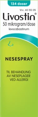 Livostin 50 mikrog/dose Nesespray 15ml, Suspensjon