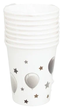 Pappbeger 200ml gull happy birthday Linea