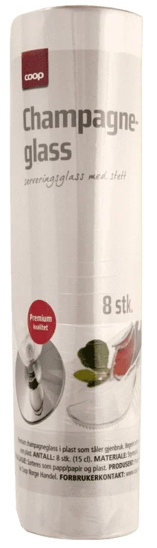 Coop Champagneglass 8pk