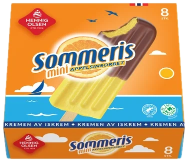 Sommeris 8stk Appelsinsorbet med Sjokoladeovertrekk
