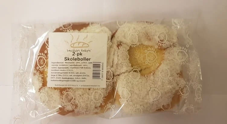 Emballerte Skoleboller 2 Pk Sandnes Bakeri