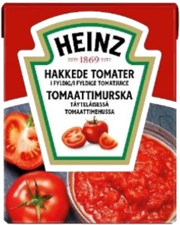 Heinz Hakkede Tomater Naturell 16x390g