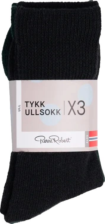 Ullsokk Tykk X3 Black 37-40 Pierre Robert