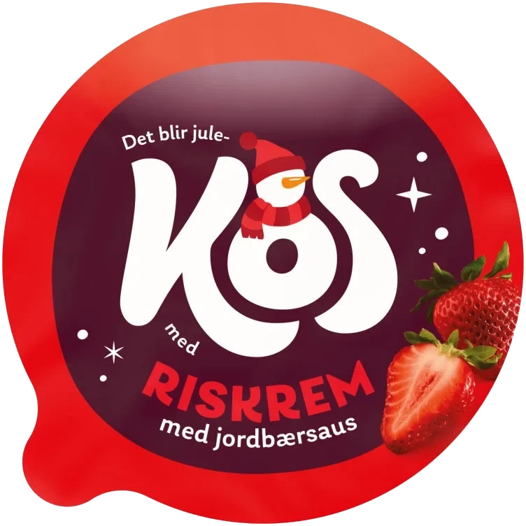 Kos Riskrem med Jordbærsaus 135g