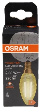 Led Vintage 1906 Classic Bw 22 Non-dim Klar Gullfarget E14