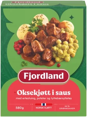 Oksekjøtt i Saus m/Ertestuing 580g Fjordland