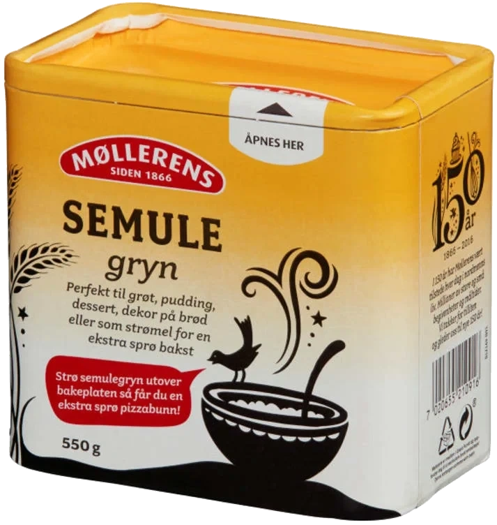 Semulegryn 550g boks Møllerens