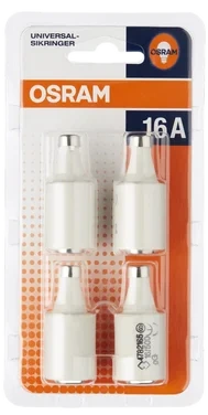 Sikringer 16a 4stk Osram