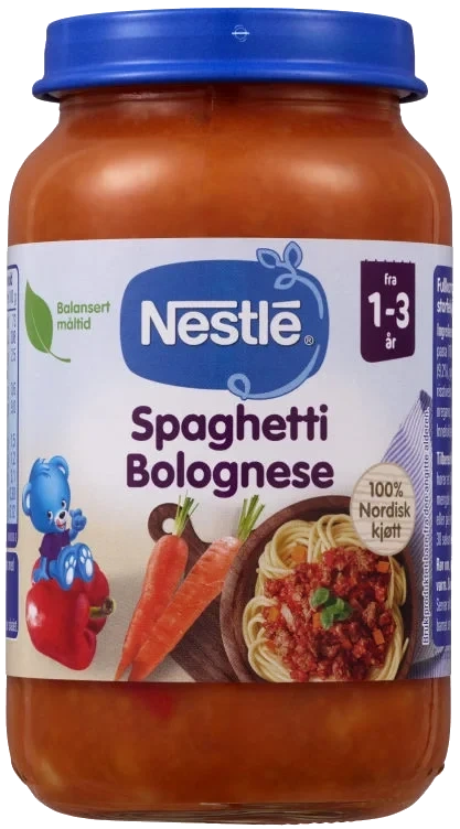 Spaghetti Bolognese 1-3år 220g Nestle