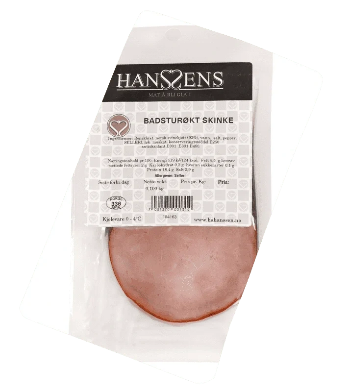 Badsturøkt Skinke 100g Hanssens