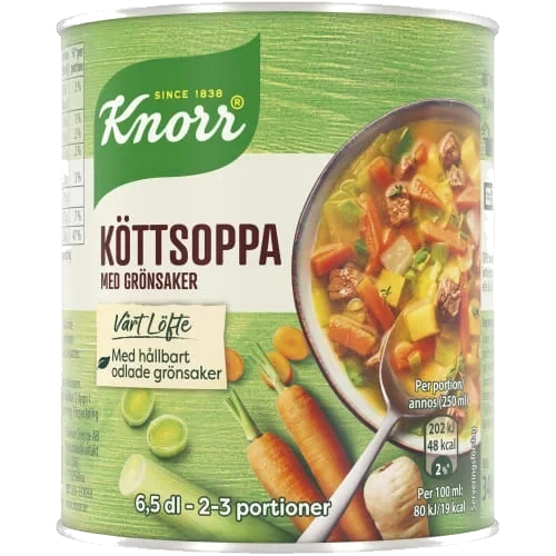Köttsoppa med Grönsaker 2-3 Port