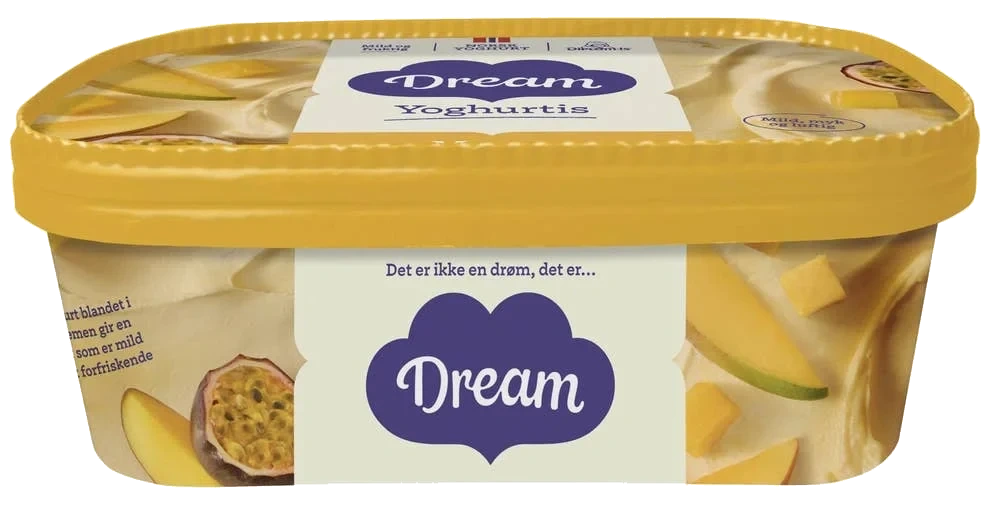 Yoghurtis mango & pasjonsfrukt