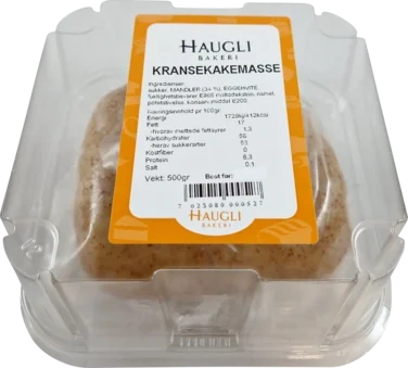 Kransekakemasse 500gr Haugli Bakeri