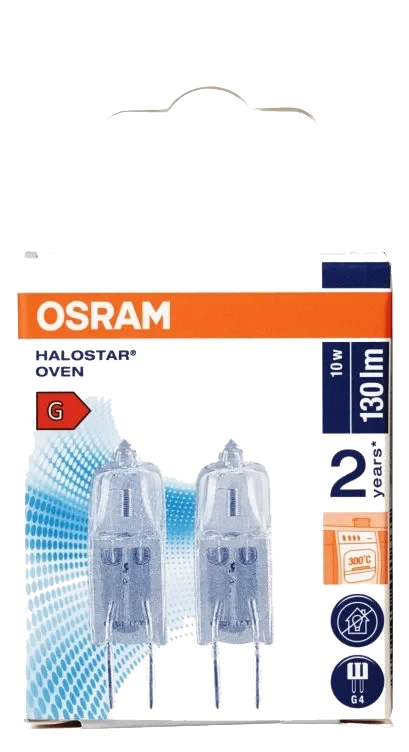 Lyspære Stekeovn 10w 12v G4 2pk Osram