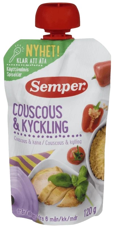 Couscous&Kylling 6mnd 120g Semper