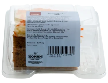 Coop Gulrotkake 2pk 275g