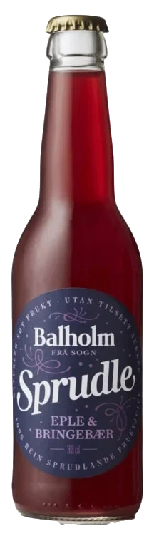 Sprudle Eple & Bringebær 0,33l Fl Balholm