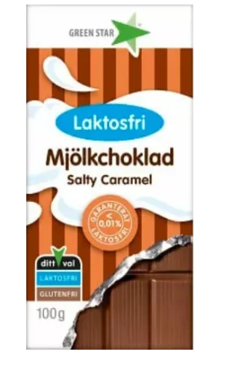Melkesjokolade Salty Caramel Laktosefri 100g