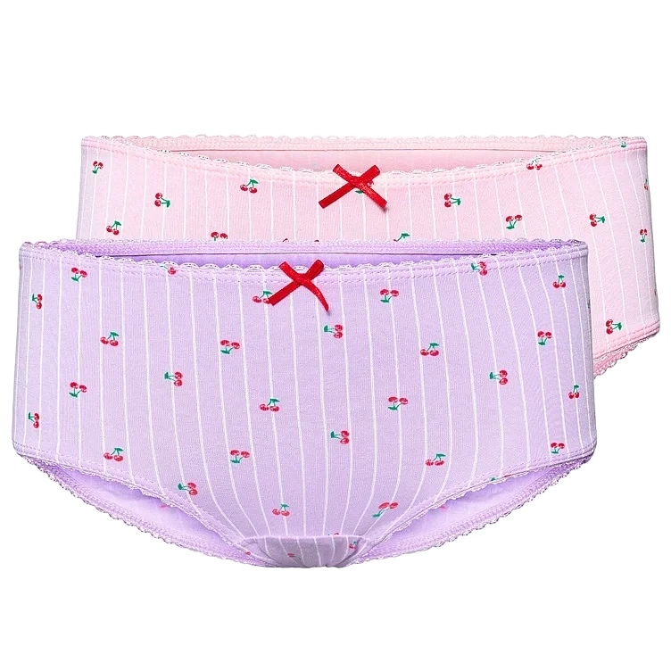 Cotton Brief Kids Girl Lilac/Pink 110-116