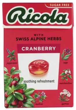 Ricola Tranebær Sukkerfri 50g
