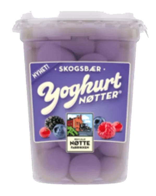 Yoghurtnøtter Skogsbær 120g Den Lille Nøttef