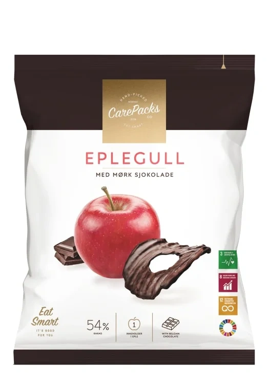 Eplegull m/Mørk Sjokolade 50g Carepacks