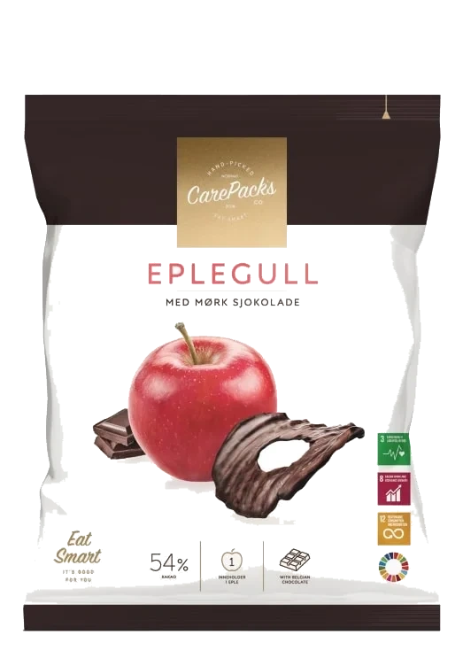 Eplegull m/Mørk Sjokolade 50g Carepacks