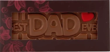 Sjokoladefryd Sjokoladeplate m/Tekst - Best Dad Ever Tekst Ift Ulike Anledninger