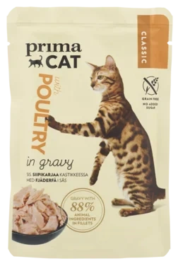 Primacat Classic Fjærkre i Saus 85g