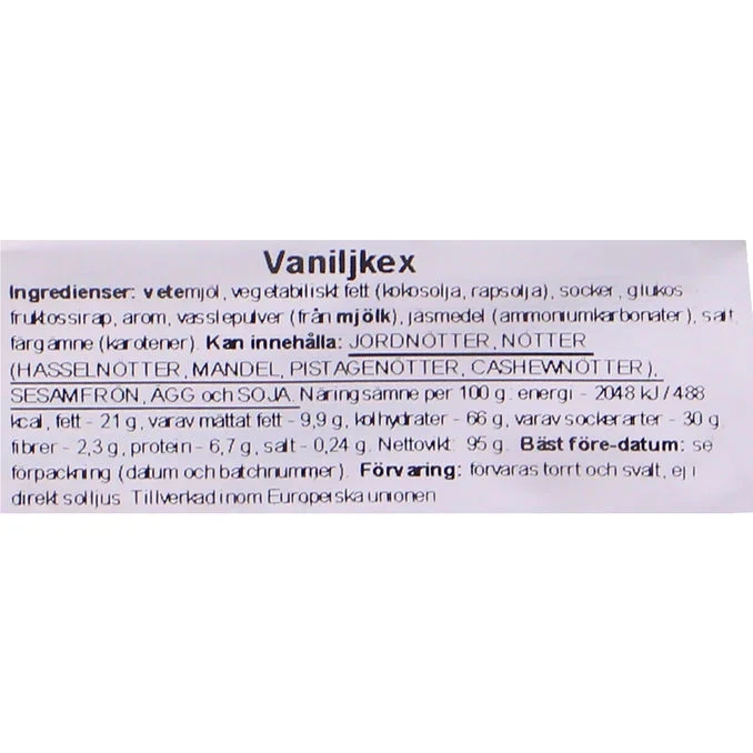 Vaniljkakor